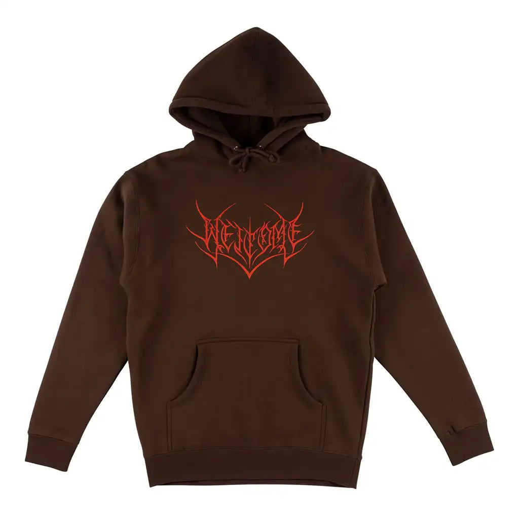 Welcome Big Splinter Pullover Hoodie Brown / Red 