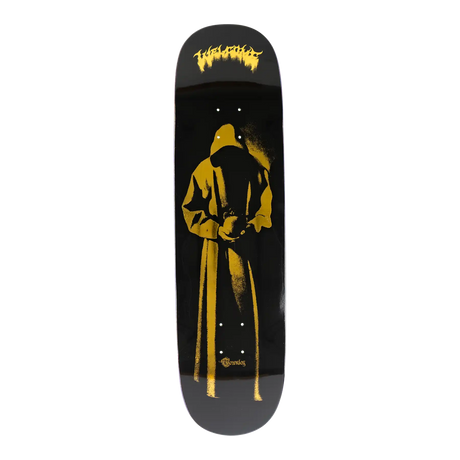 Welcome Contemplation on Enerna Shaped Skateboard Deck - Black/Gold Foil