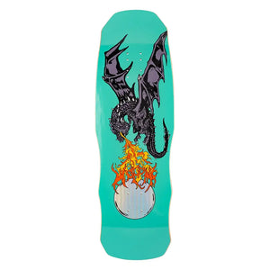Welcome Fire Breather on Dark Lord Skateboard Deck Teal 2