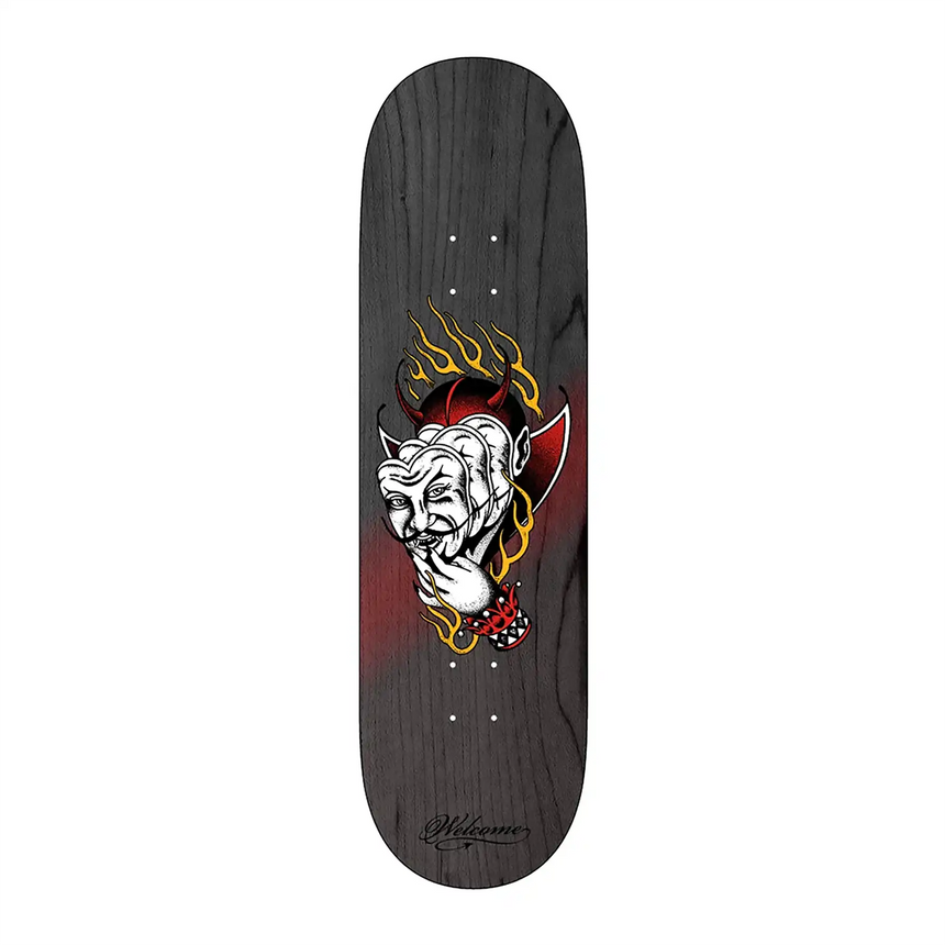 Welcome Diablo Skateboard Deck - Black/Red