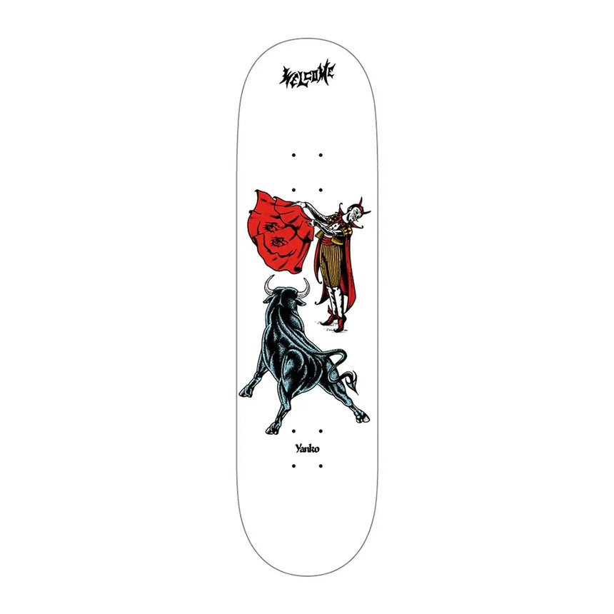 Welcome Matador Skateboard Deck - White