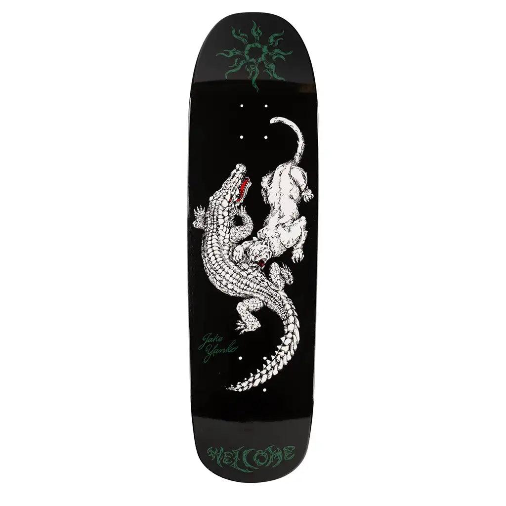 Welcome Swamp Fight on Panther Skateboard Deck White / Black
