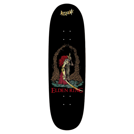 Welcome x Elden Ring Malenia on 9.5" Boline 2.0 Skateboard Deck - Black/Gold Foil