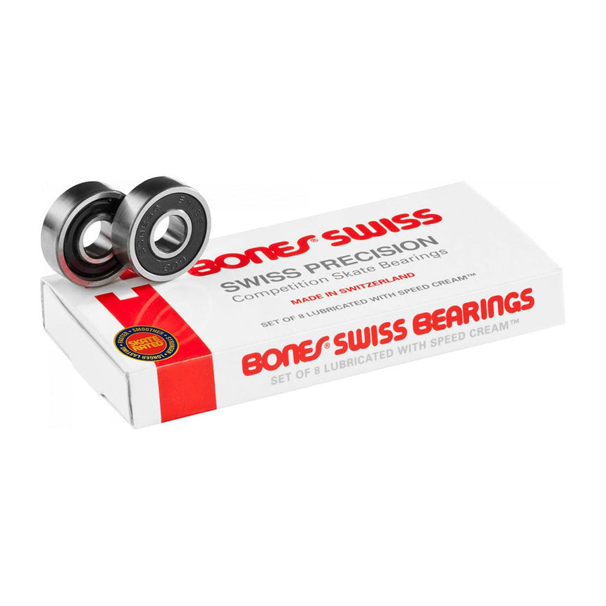 BONES SWISS SKATEBOARD BEARINGS 8 PACK