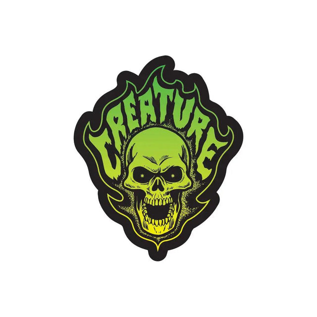 Creature Bonehead Flame Sticker 3.8"