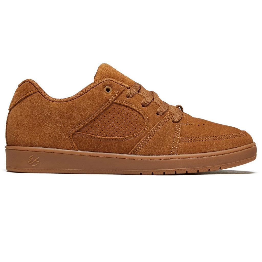 Es Accel Slim Sneaker brown on gum outsole outside view