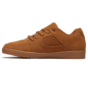 Es Accel Slim Sneaker brown on gum outsole inside view