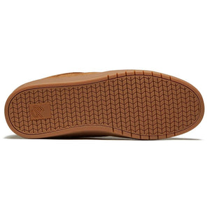Es Accel Slim Sneaker brown on gum outsole bottom view