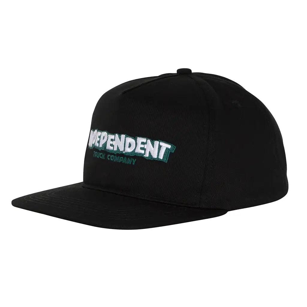 Independent Bounce Snapback Mid Profile Hat Black