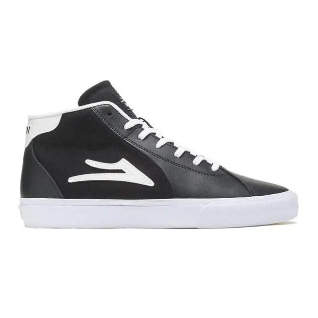 Lakai Flaco 2 Mid Skate Shoe Black White Leather Money Ruins Everything