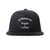 Money Ruins Everything Snapback Hat in Black Color Side View with In Memory of When I Cared woven on the front