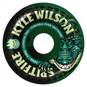 Spitfire Wilson Death 99d Swirl Skateboard Wheels - Green / Black