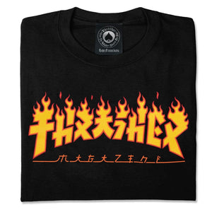 Thrasher Godzilla Flame T-Shirt folded