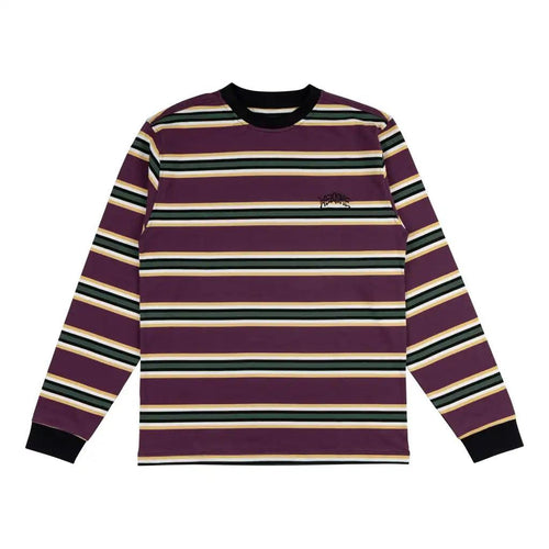 Welcome Thelma Striped Long Sleeve Shirt Prune